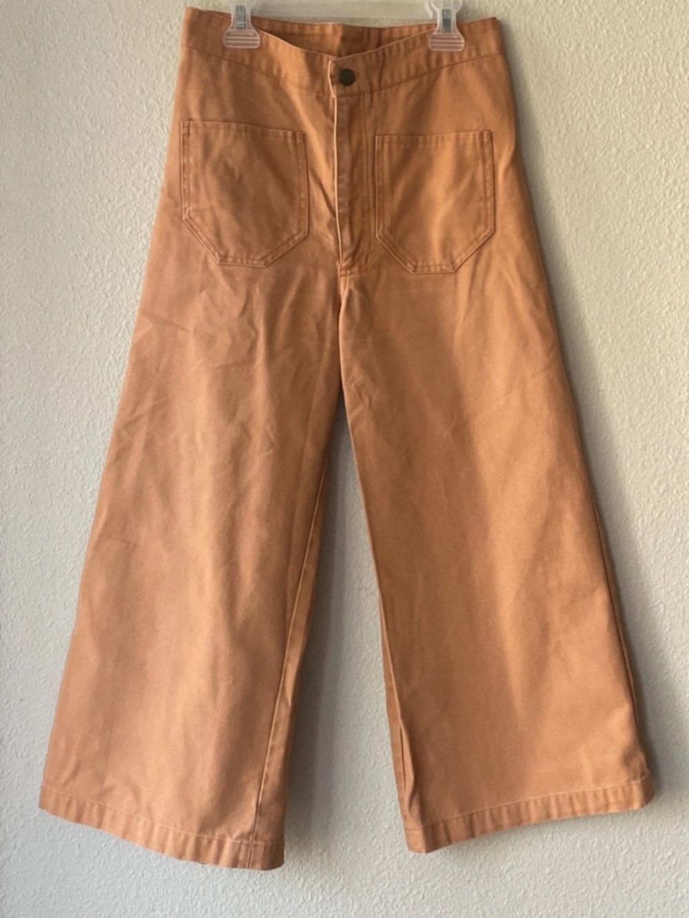 LYKKE WULLF Wide Leg High-Rise Pants in copper.